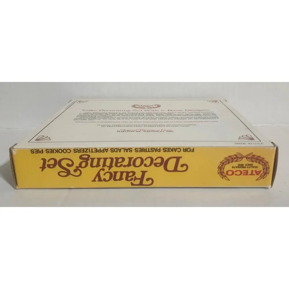 Vintage Ateco Fancy Pastry Cake Decorating Set 334C 6 Tips Made USA